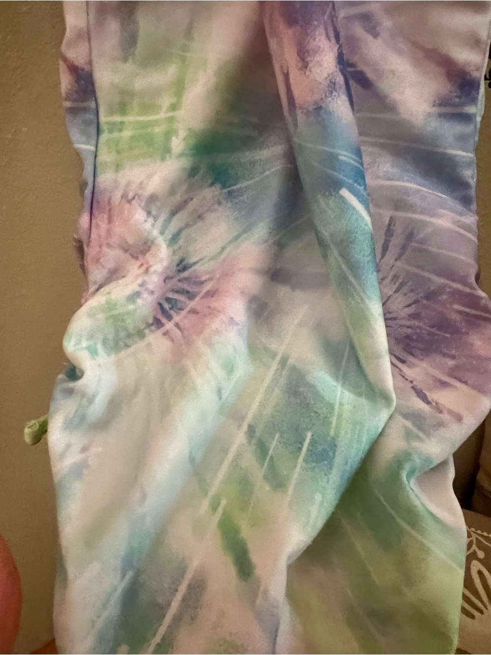 Disney Kids One Piece Swimsuit Pastel Tie-Dye with Green Baby Yoda - Picture 11 of 13